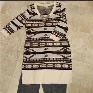 EEUC Cloud Chaser aztec pattern sweater dress